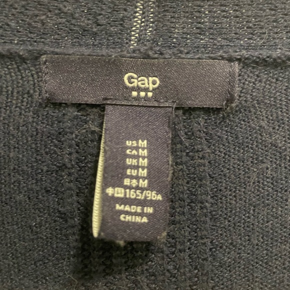 Gap Cardigan. Size Medium. Navy Blue and Dark Gray. - Picture 3 of 3